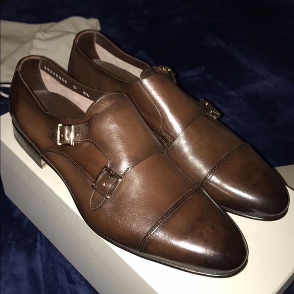 Santoni Double Monk Strap Cap Toe Size 9.5 - Picture 6 of 6